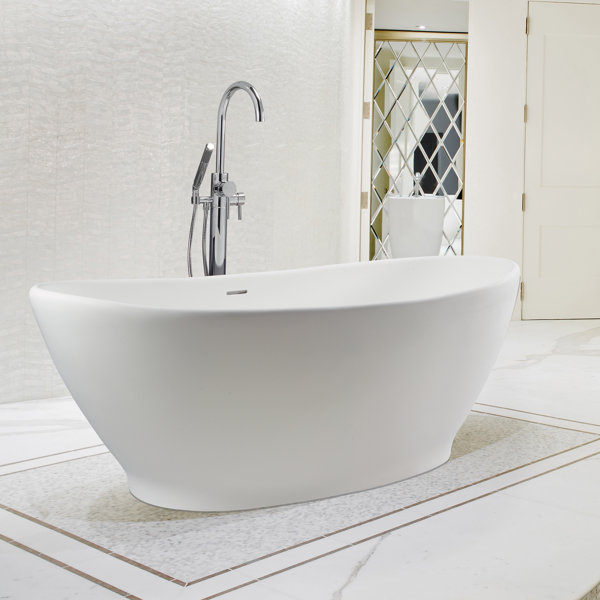 MTI Baths MTI Elise Freestanding Air BathTub White/Gloss 63X32X21.5 Wayfair